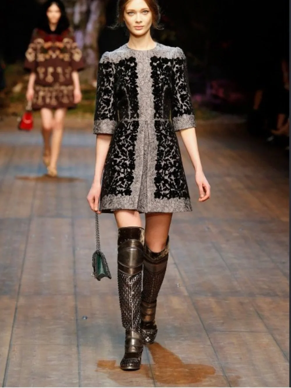 Dolce Gabbana thigh high stud boots 41